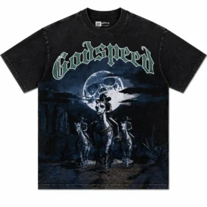 Godspeed Midnight Riders Skull T-Shirt Black