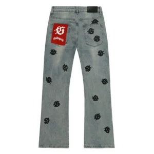 Godspeed Monogram Denim Jeans Blue