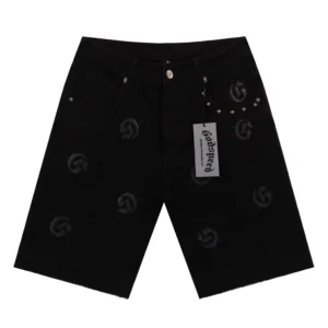 Godspeed Monogram Denim Shorts Black