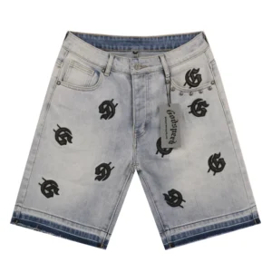 Godspeed Monogram Denim Shorts Light Blue