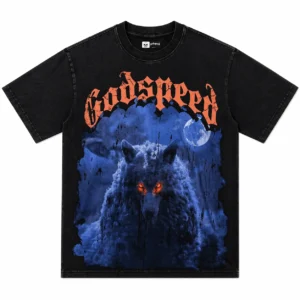Godspeed Night Wolf T-Shirt Black