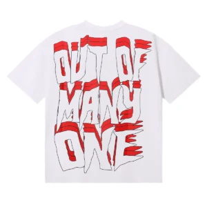 Godspeed Out Of Many One Racer Skeleton T-Shirt White