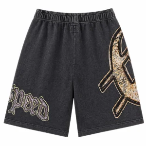 Godspeed Oversized Logo Shorts Black