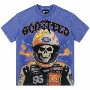 Godspeed Racing Skeleton T-Shirt Blue