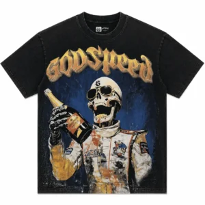 Godspeed Racing Skull Champagne T-Shirt Black