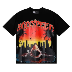 Godspeed Shark Sunset T-Shirt Black