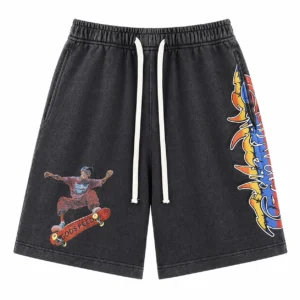 Godspeed Skater Graphic Shorts Black