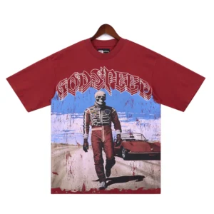 Godspeed Skeleton Driver T-Shirt Red