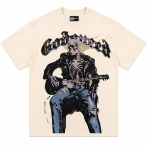 Godspeed Skeleton Guitar T-Shirt Beige