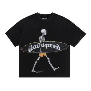 Godspeed Skeleton Surf T-Shirt Black