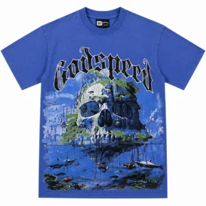 Godspeed Skull Island T-Shirt Blue