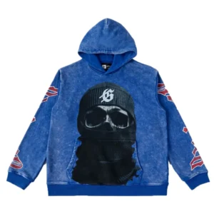 Godspeed Skull Mask Hoodie Blue