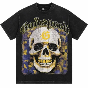Godspeed Skull Mosaic T-Shirt Black