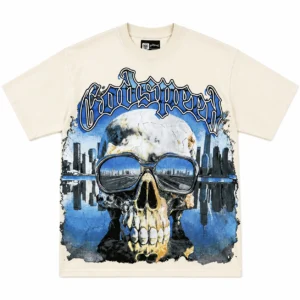Godspeed Skull Reflection T-Shirt Beige