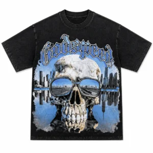 Godspeed Skull Reflection T-Shirt Black