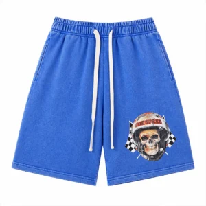 Godspeed Skull Rider Shorts Blue