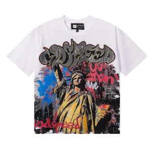 Godspeed Statue Graffiti T-Shirt White