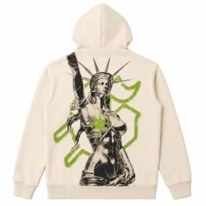 Godspeed Statue Graphic Hoodie Beige