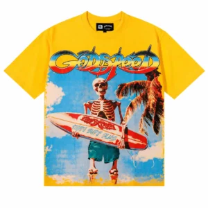 Godspeed Surf Skeleton T-Shirt Yellow