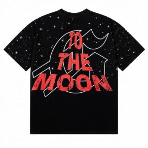 Godspeed To The Moon Astronaut T-Shirt Black