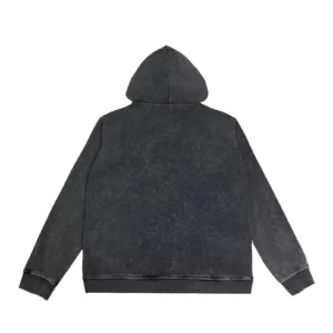 Godspeed Washed Studded Logo Zip Hoodie Black