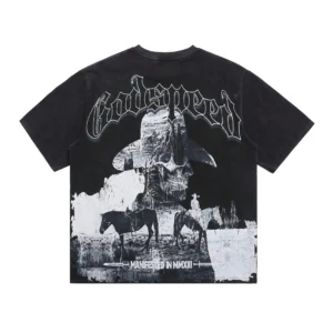Godspeed Western Skull T-Shirt Black