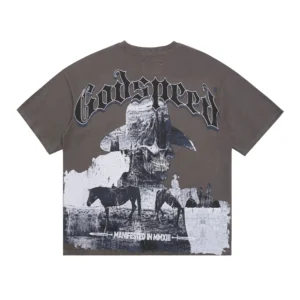 Godspeed Western Skull T-Shirt Brown