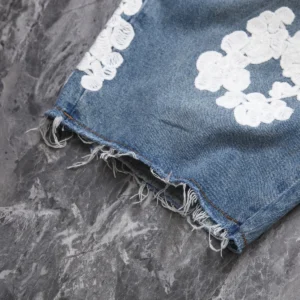 Denim Tears Cotton Wreath Denim Shorts Light Blue