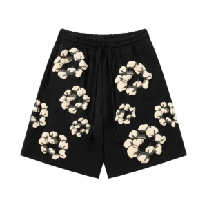 Denim Tears Cotton Wreath Shorts Black