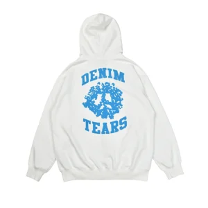 Denim Tears Cotton Wreath Zip Hoodie White