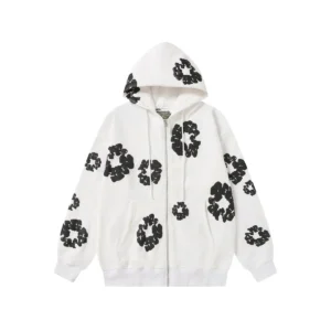 Denim Tears Cotton Wreath Zip Hoodie White