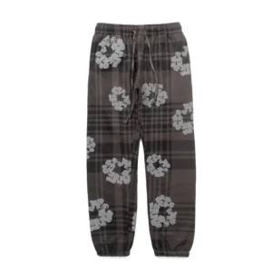 Denim Tears Cotton Wreath Plaid Sweatpants Brown