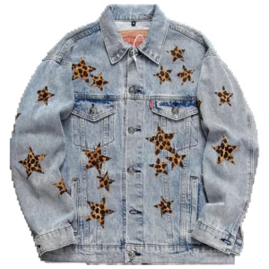 Denim Tears Leopard Star Denim Jacket Light Blue