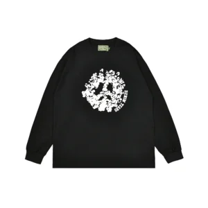 Denim Tears Cotton Wreath Logo Sweatshirt Black