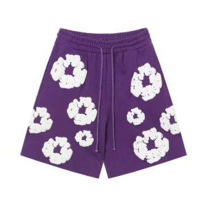 Denim Tears Cotton Wreath Shorts Purple