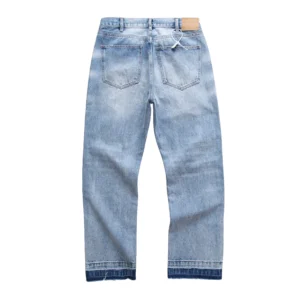 Denim Tears Distressed Washed Denim Jeans Light Blue