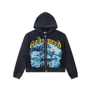 Godspeed Statue Zip-Up Hoodie Black