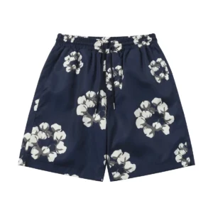 Denim Tears Cotton Wreath Shorts Navy Classic Tone