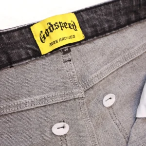 Godspeed Panel Monogram Jeans Gray