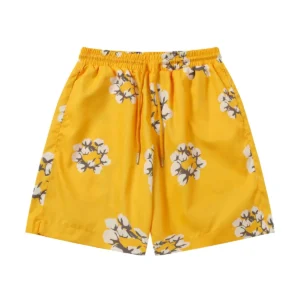 Denim Tears Cotton Wreath Shorts Yellow Bright Summer