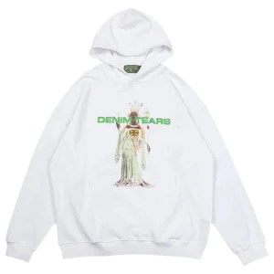 Denim Tears Graphic Statue Hoodie White