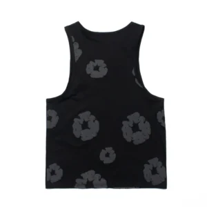 Denim Tears Cotton Wreath Tank Top Black (Grey Print)