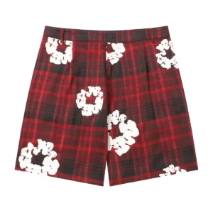 Denim Tears Cotton Wreath Plaid Shorts Red Classic Check