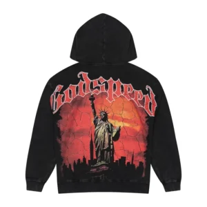 Godspeed Statue Lightning Hoodie Black