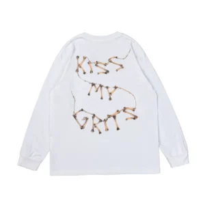 Denim Tears Bone Logo Long Sleeve T-Shirt White
