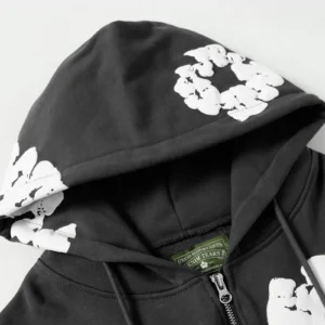Denim Tears Cotton Wreath Zip Hoodie Grey