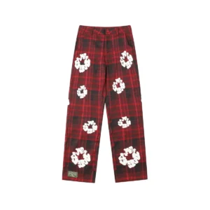 Denim Tears Cotton Wreath Plaid Pants Red Classic Check