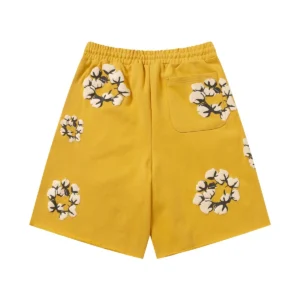 Denim Tears Cotton Wreath Shorts Yellow