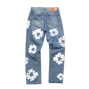 Denim Tears Cotton Wreath Print Denim Jeans Light Blue