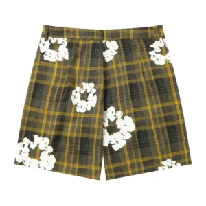 Denim Tears Cotton Wreath Plaid Shorts Yellow Vintage Check